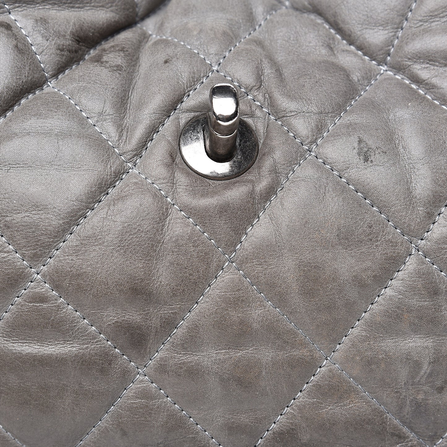 Iridescent Calfskin Quilted In The Mix Backpack Grey