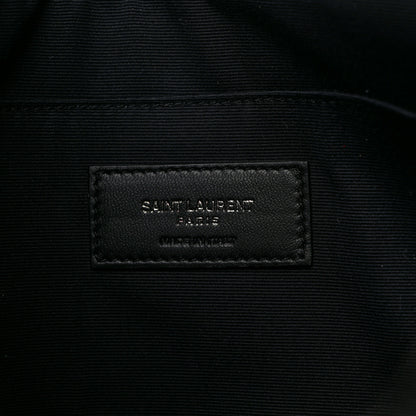 Saint Laurent Calfskin Crocodile Embossed Monogram iPad Case Black 6 of 7