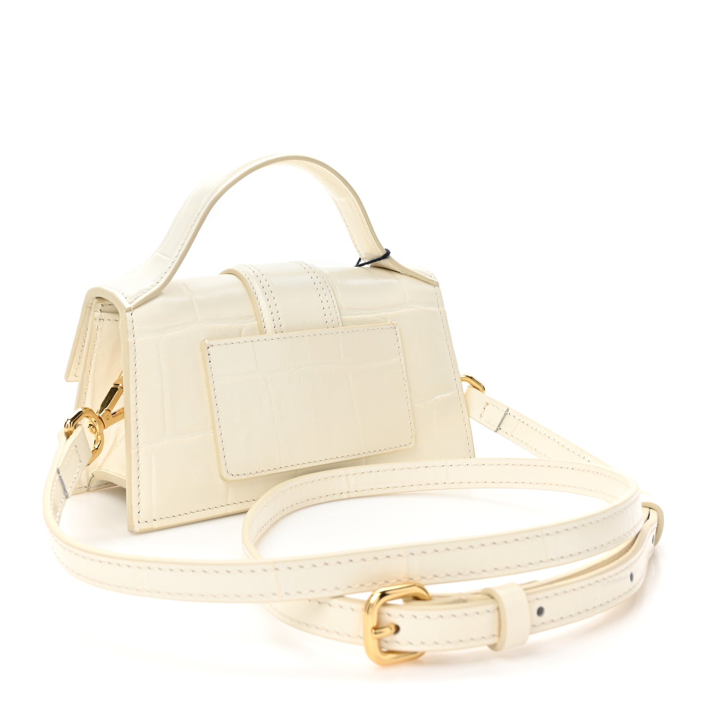 Calfskin Crocodile Embossed Le Bambino Light Ivory