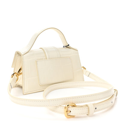 Jacquemus Calfskin Crocodile Embossed Le Bambino Light Ivory 3 of 11