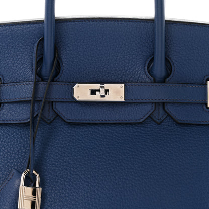 Hermes Taurillon Clemence Birkin 35 Bleu Brighton 8 of 13