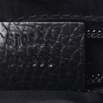 Gucci Nylon Monogram Dollar Calfskin Flat Messenger Bag Black 6 of 6