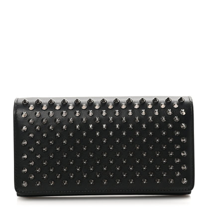 Christian Louboutin Calfskin Spikes Macaron Wallet Black 1 of 9