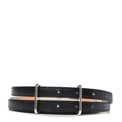 Hermes Box Reversible 32mm Idem H Double Strap Belt 85 Black Gold 1 of 3
