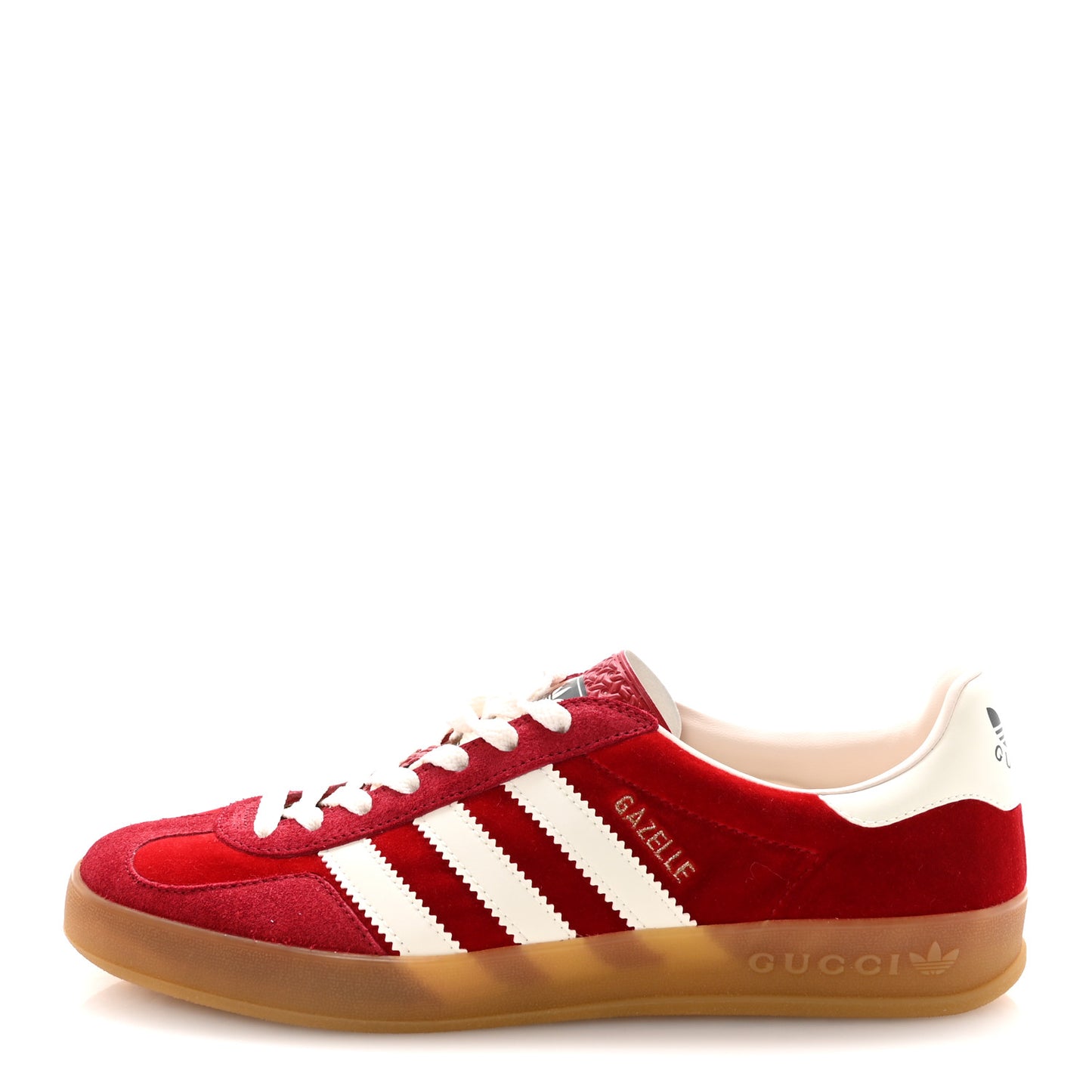 X ADIDAS Softy Velvet Suede Madeira Demetra Mens Gazelle Sneakers 8 Vulcanic Red Off White Hibiscus Red