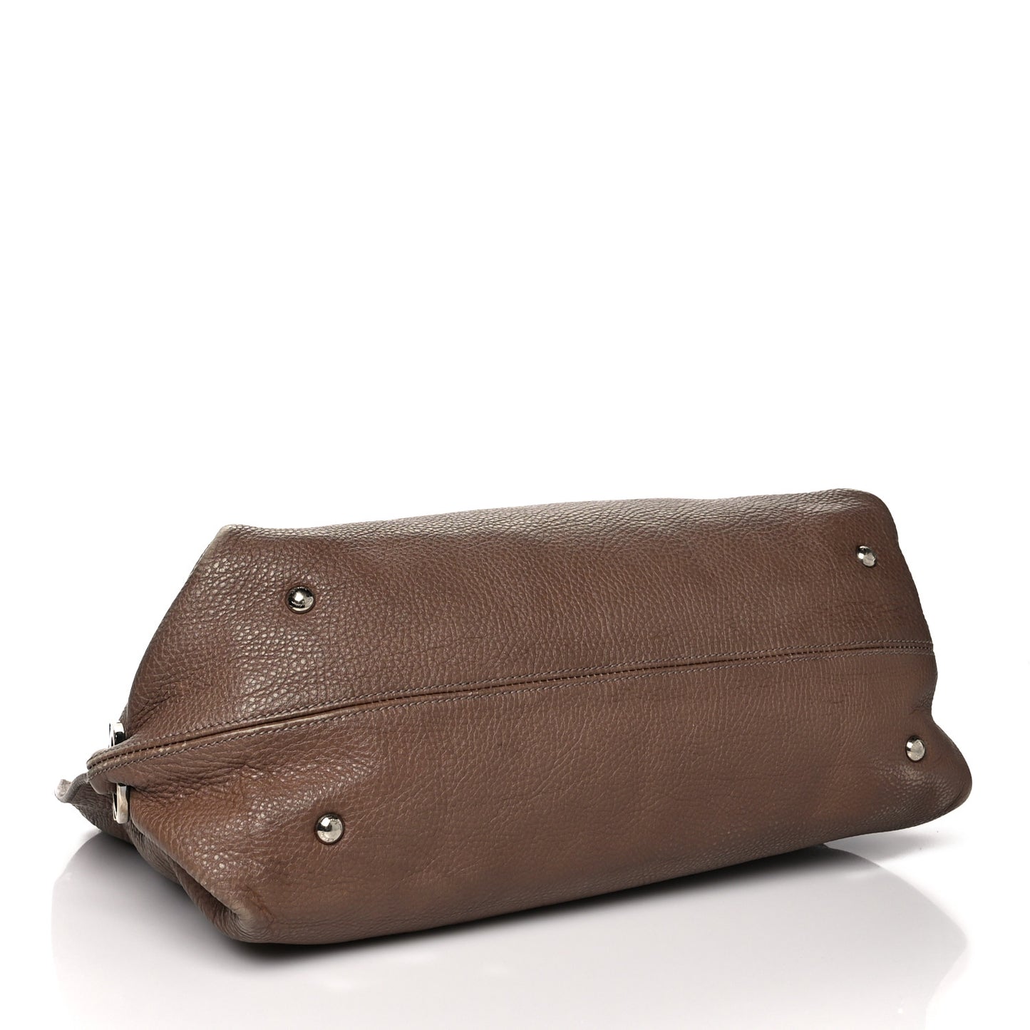 Calfskin Large Sofia Shoulder Bag Brown