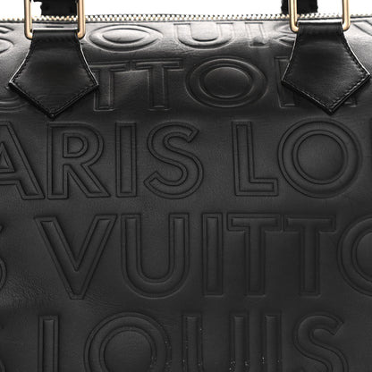Louis Vuitton Calfskin Embossed Speedy Cube 30 Black 7 of 10