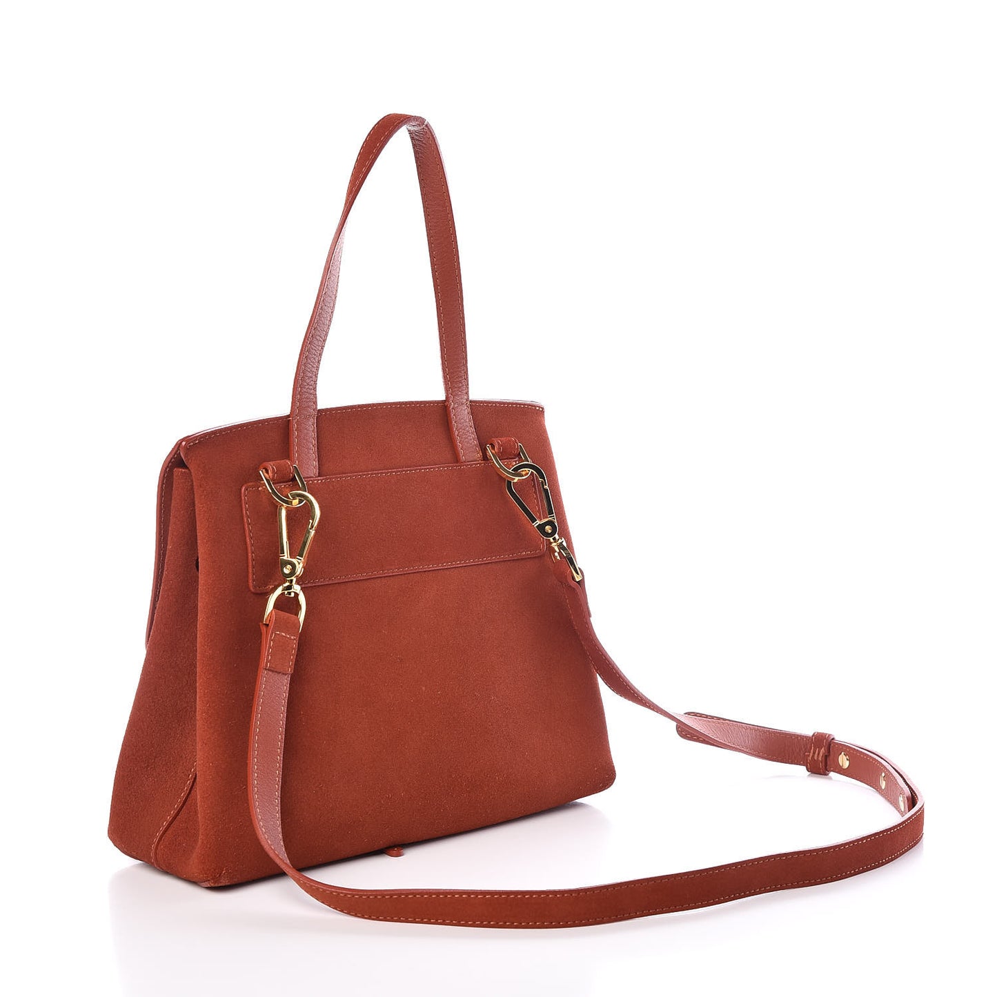 Suede Mini Lady Bag Brick