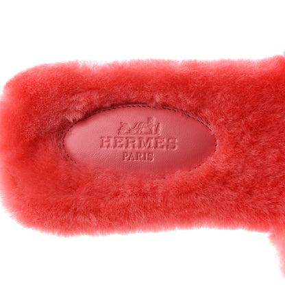 Hermes Woolskin Oran Sandals 36 Rose Du Desert 6 of 8