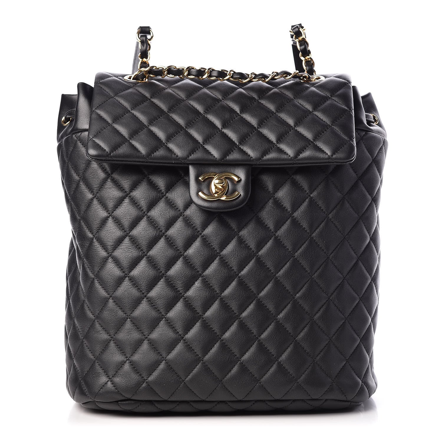 Chanel Calfskin Quilted Large Urban Spirit Backpack Black 1 of 9