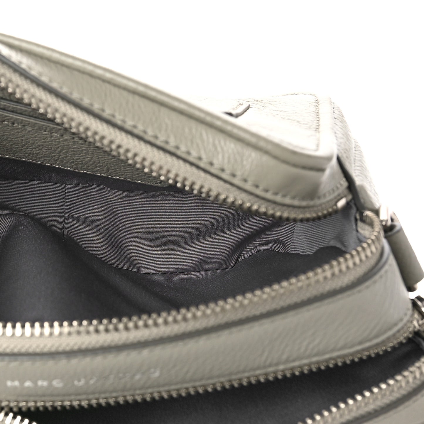 Grained Calfskin Quilted The Moto Shot 21 Bag Silver Sage