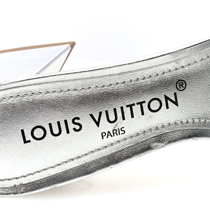 Louis Vuitton Metallic Calfskin Shake Platform Sandal 37.5 Silver 7 of 7