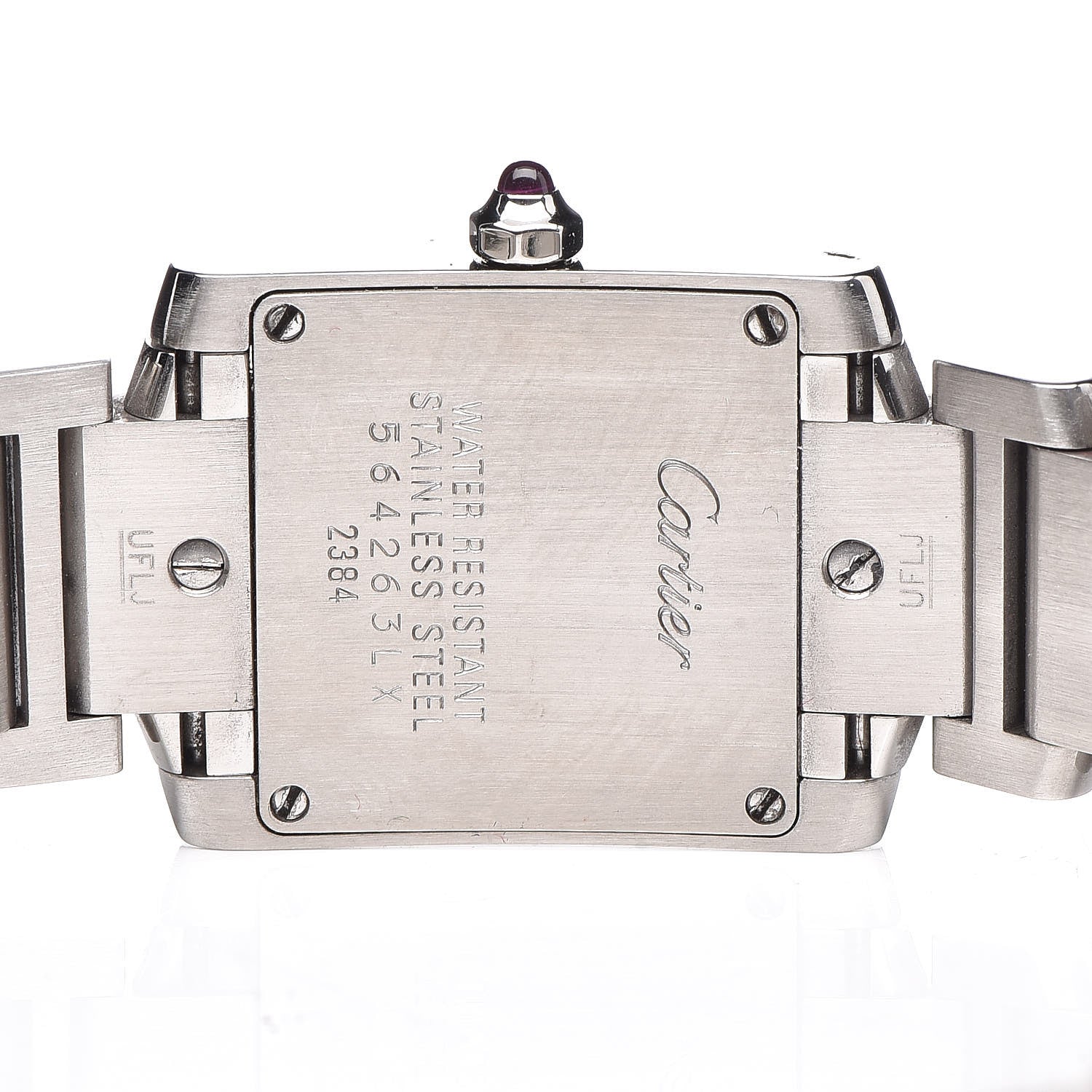 Cartier Stainless Steel 20mm Tank Francaise Quartz Watch Raspberry 6 of 6