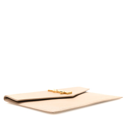 Saint Laurent Grain De Poudre Uptown Pouch Dark Beige 4 of 7