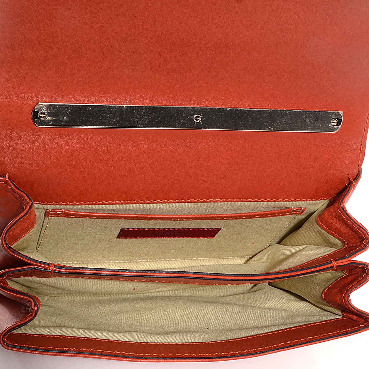 Valentino Garavani Vitello Va Va Voom Shoulder Bag Orange 5 of 8