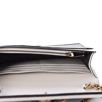 Gucci GG Supreme Monogram Web Queen Margaret Chain Wallet White 5 of 10