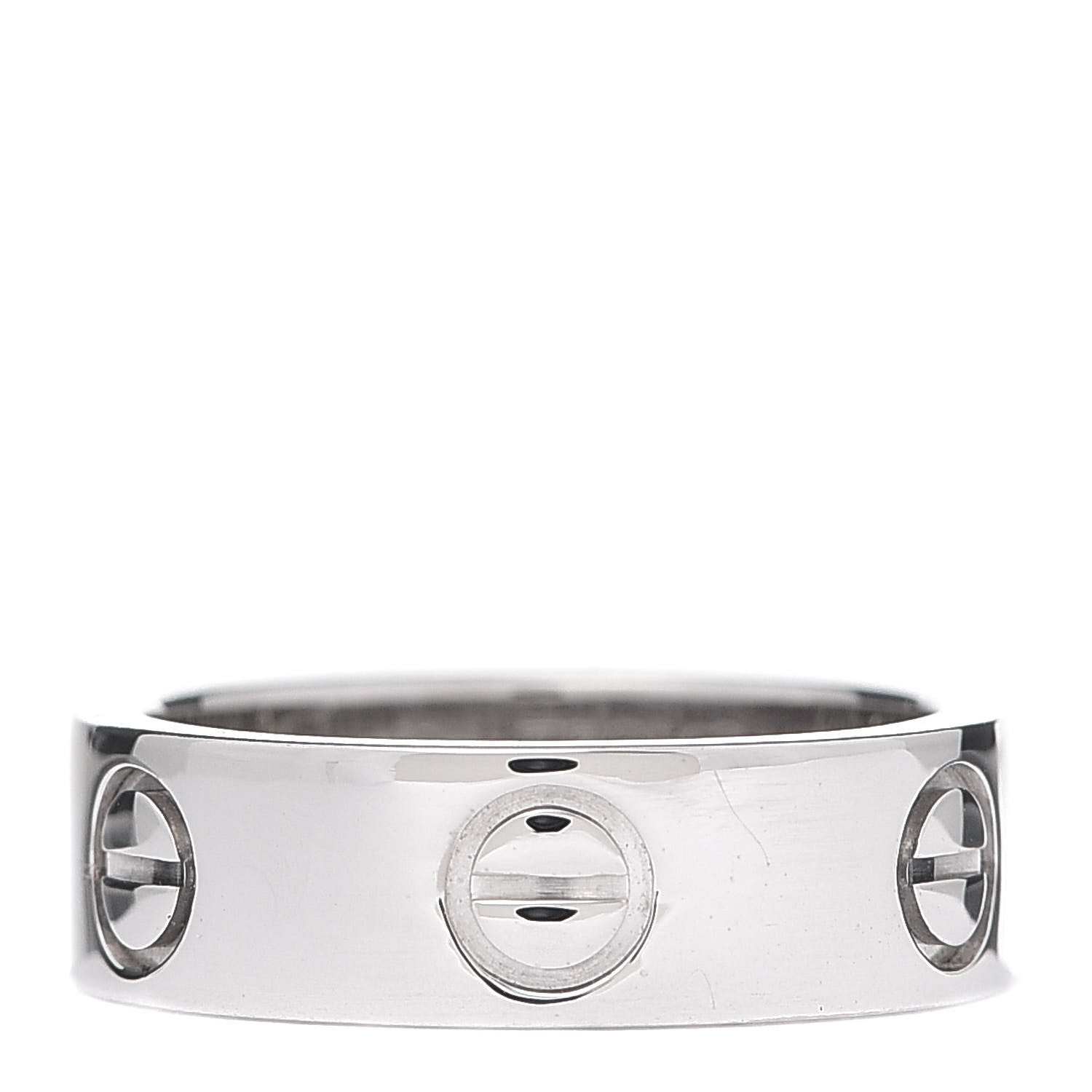 Cartier 18K White Gold 5.5mm LOVE Ring 48 4.5 1 of 5