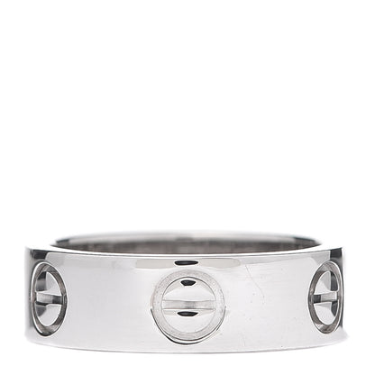Cartier 18K White Gold 5.5mm LOVE Ring 48 4.5 1 of 5