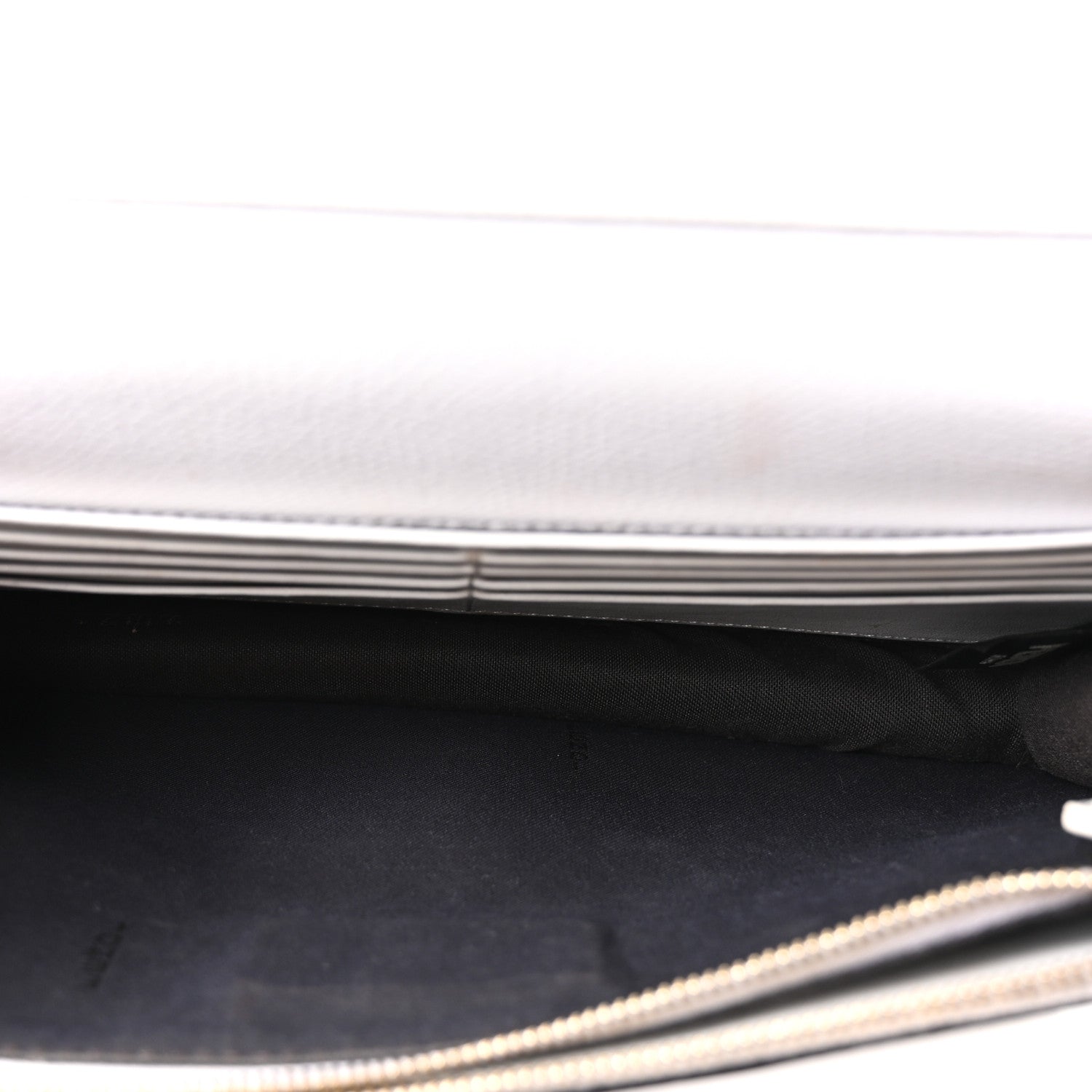 Fendi Vitello Cruise F is Fendi Bi-Color FF 1974 Embossed Medium Envelope Wallet On Chain Maya Black White 5 of 10