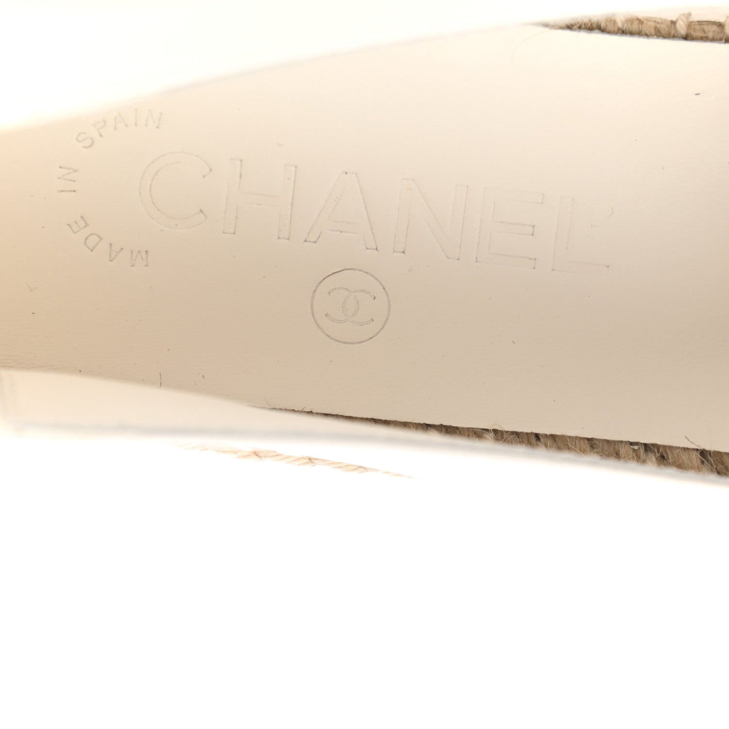 Chanel Lambskin CC Espadrilles 38 White Black 8 of 9
