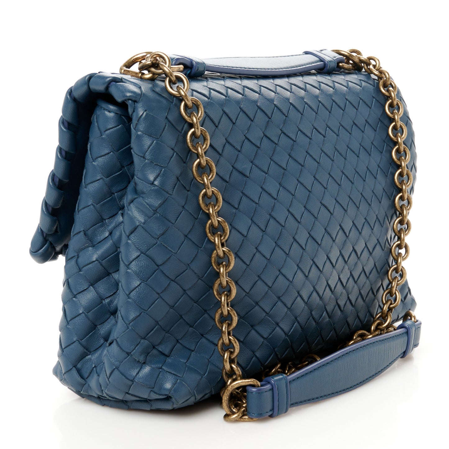 Nappa Intrecciato Small Olimpia Bag Oceano