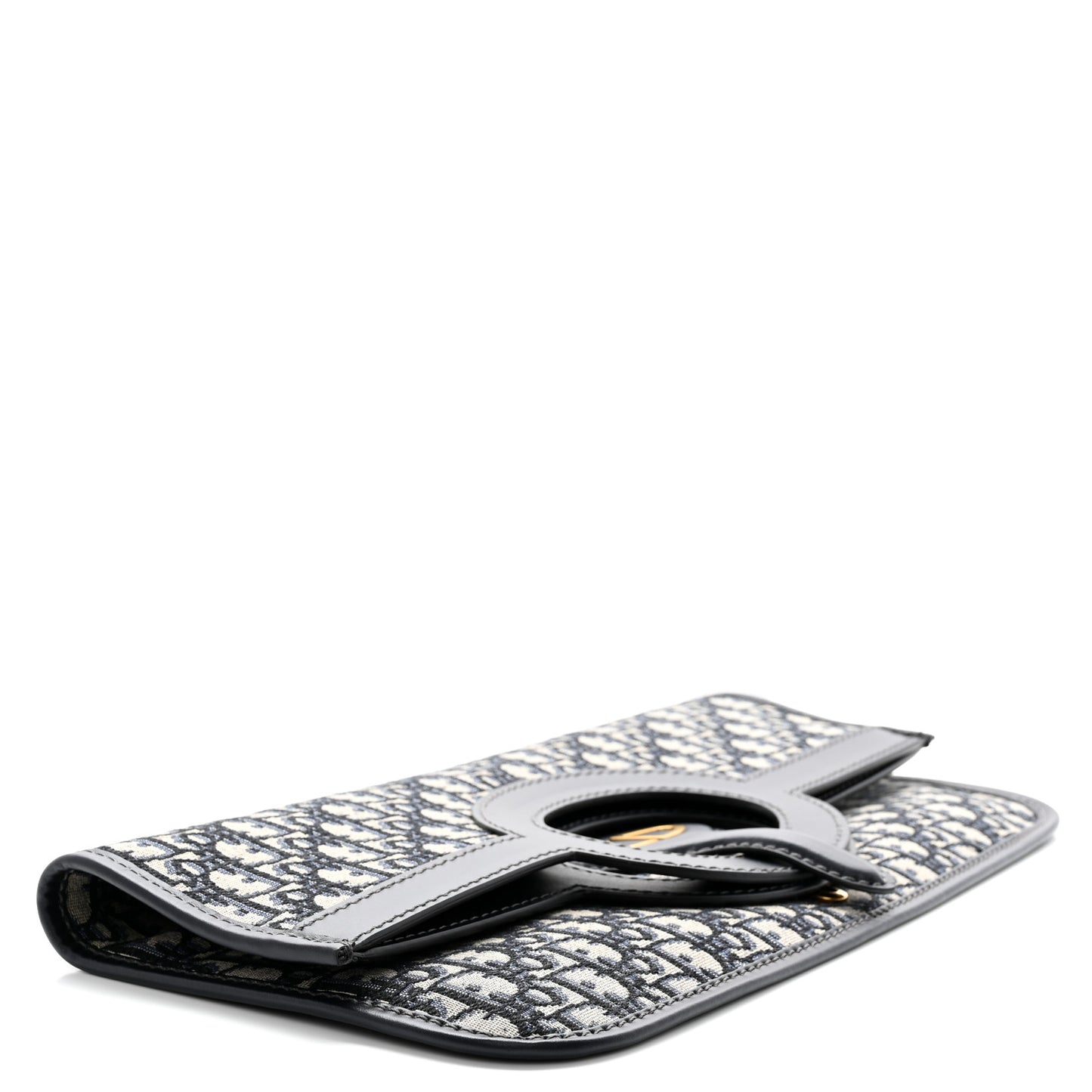 Oblique Fold Over Clutch Blue