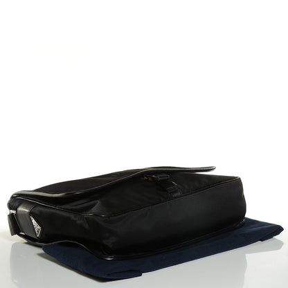 Prada Tessuto Nylon Saffiano Messenger Satchel Black 4 of 8