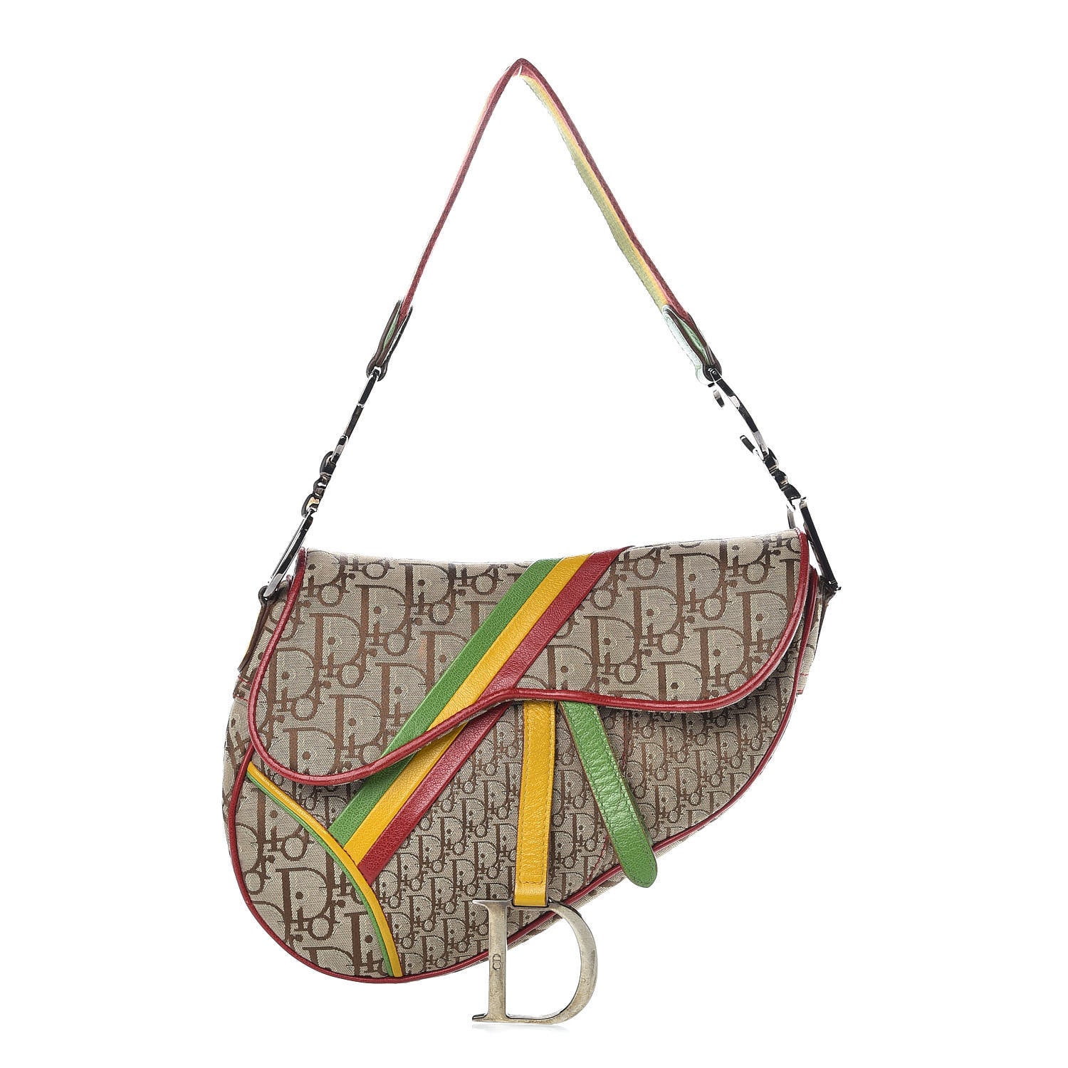 Christian Dior Monogram Rasta Saddle Bag Beige 1 of 12