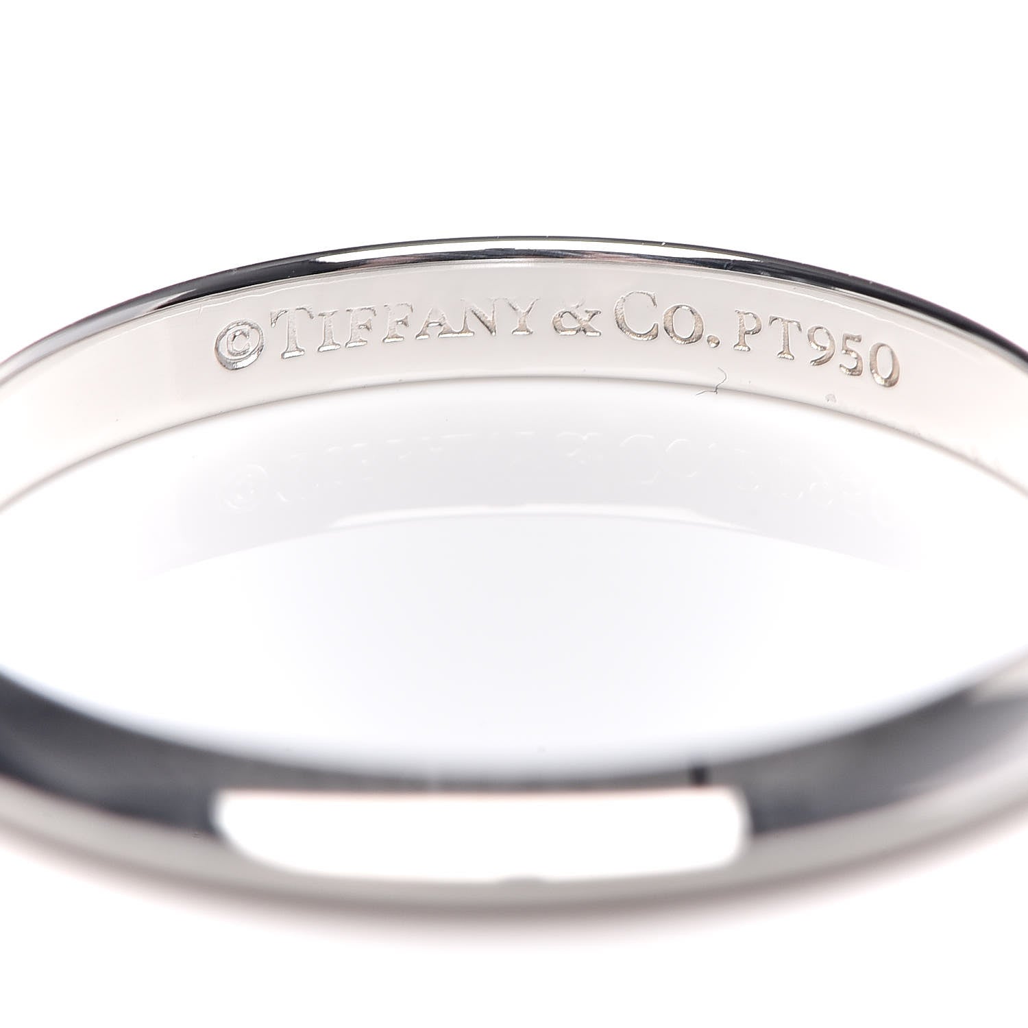Tiffany Platinum 2mm Knife Edge Band Ring 49 5 4 of 4