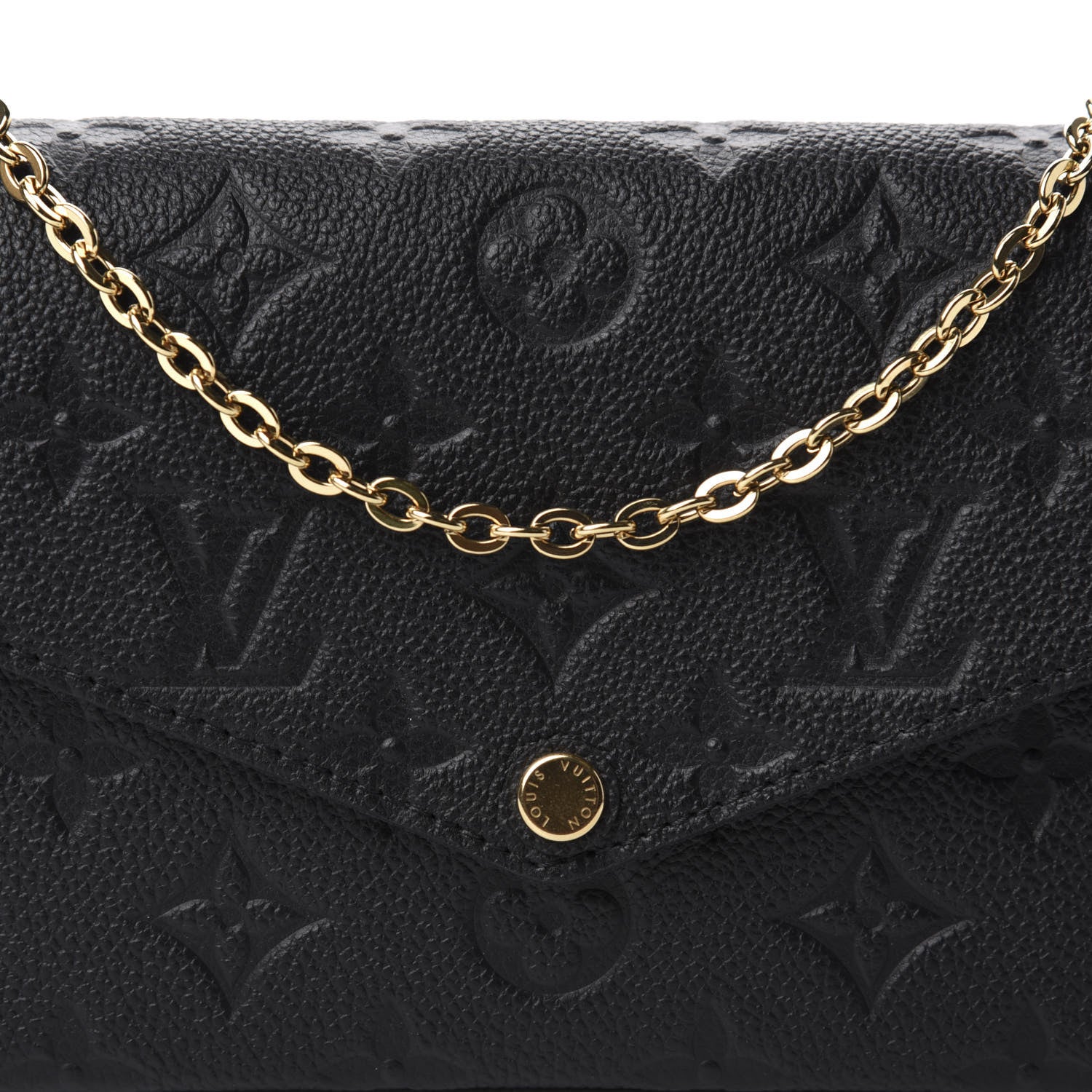 Louis Vuitton Empreinte Pochette Felicie Chain Wallet Black 12 of 13
