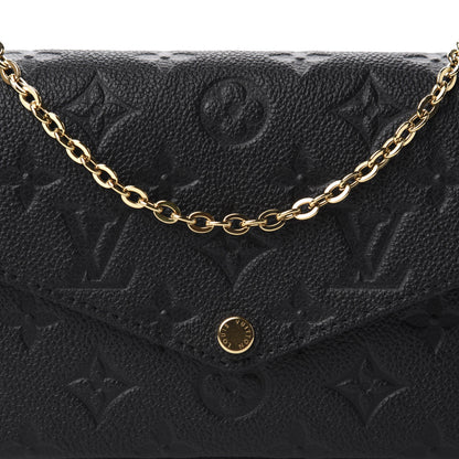 Louis Vuitton Empreinte Pochette Felicie Chain Wallet Black 12 of 13