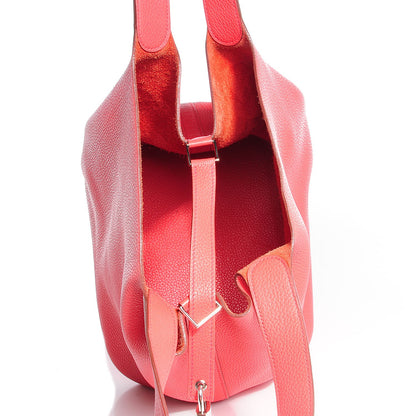 Hermes Taurillon Clemence Picotin Lock TGM Bougainvillea 2 of 12