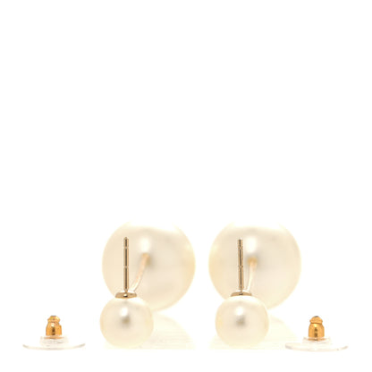 Chanel Pearl CC Chain Drop Earrings Gold 3 of 5