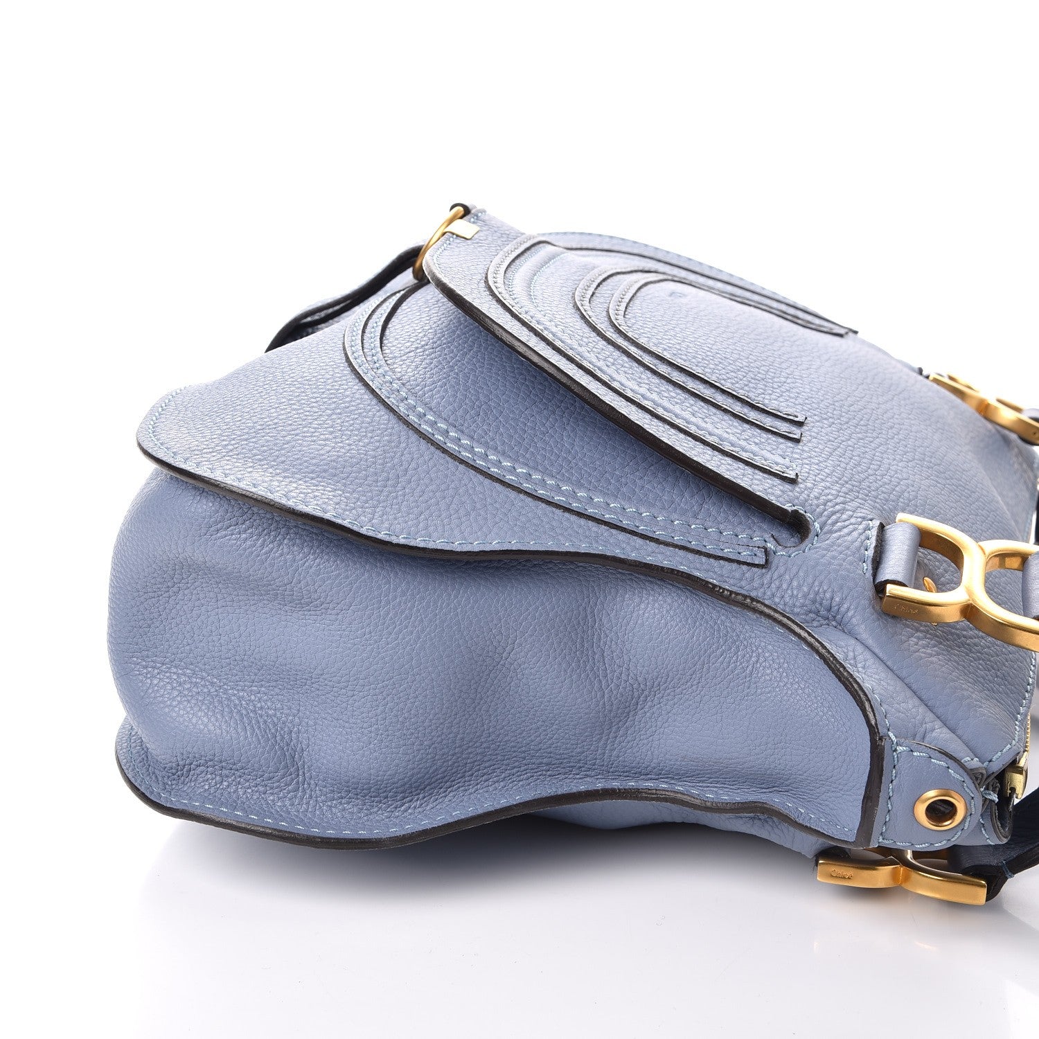 Chloe Calfskin Medium Marcie Satchel Street Blue 9 of 9