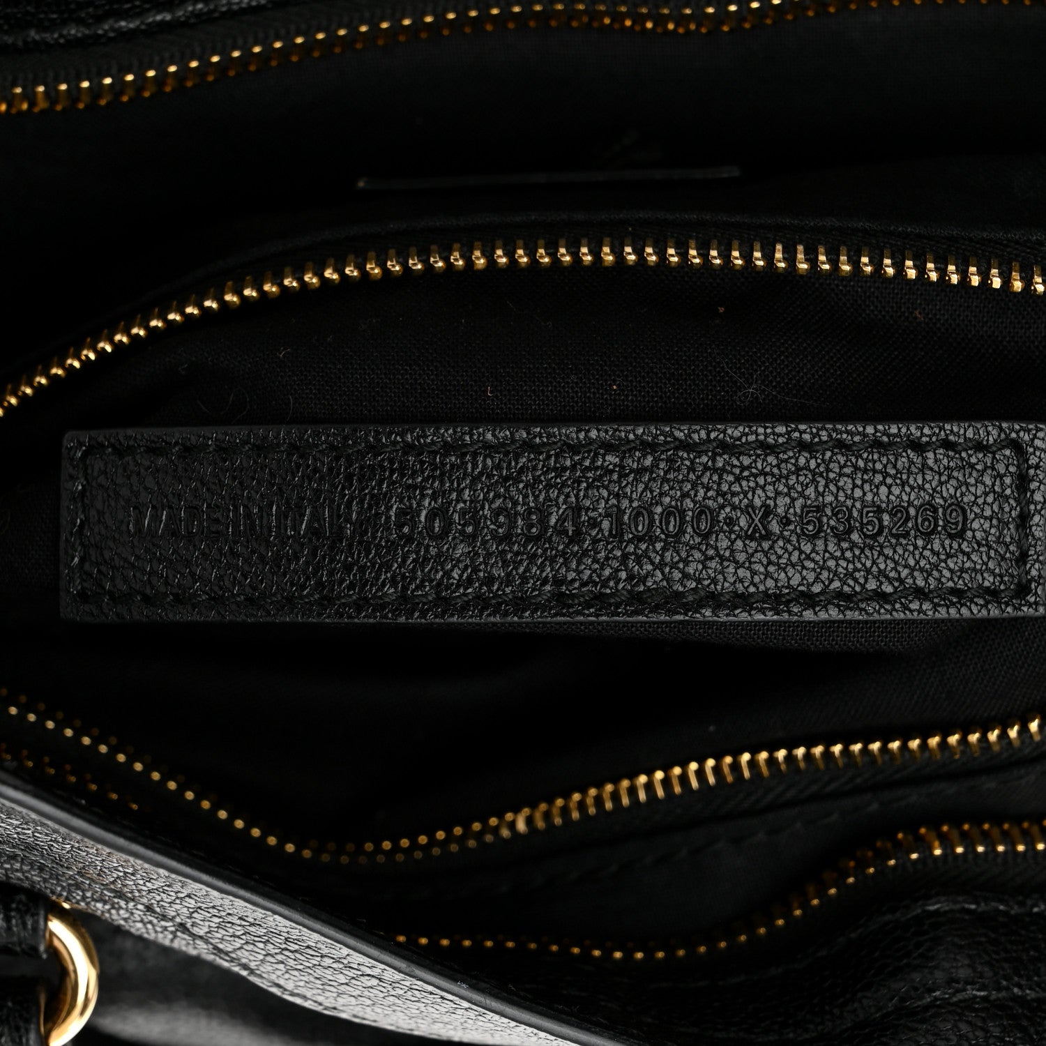 Balenciaga Chevre Gold Metallic Edge Hardware City Black 7 of 10