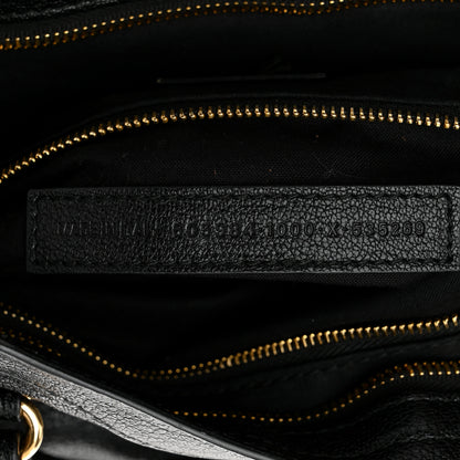 Balenciaga Chevre Gold Metallic Edge Hardware City Black 7 of 10