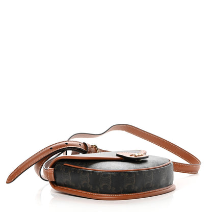Celine Canvas Calfskin Triomphe Mini Besace Tan 4 of 10