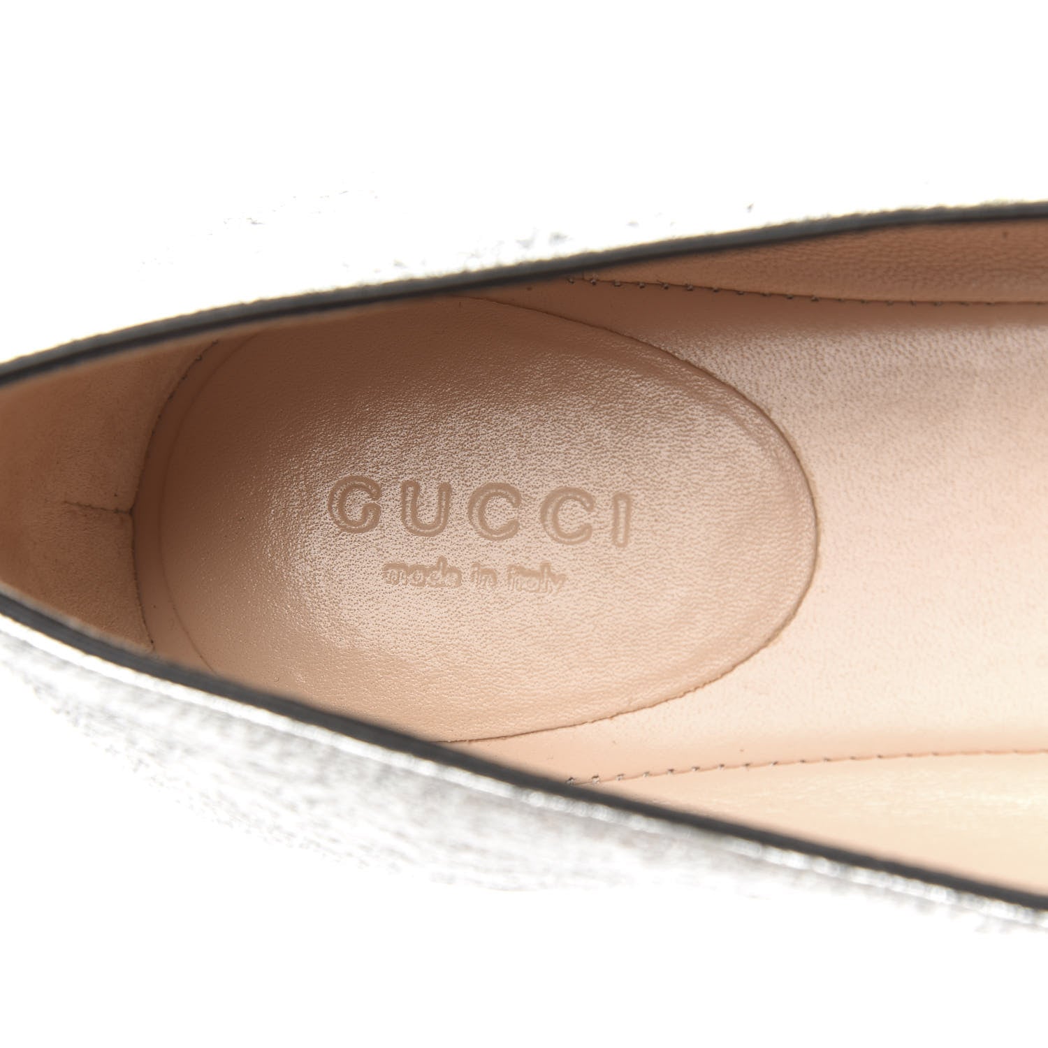 Gucci Galassia GG Marmont Fringe Flats 39 Argento 7 of 9