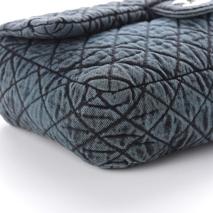 Chanel Denim Quilted Denimpression Flap Green Blue 6 of 10