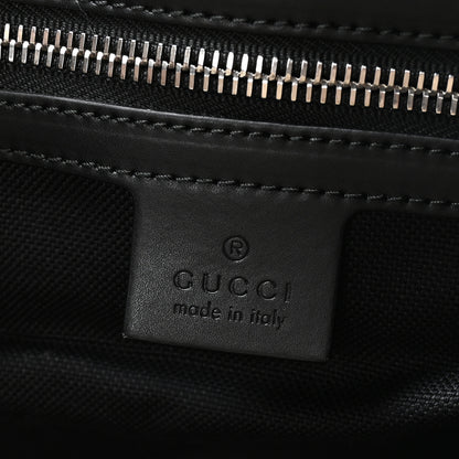 Gucci Soft GG Supreme Monogram Appia Calfskin Web Large Carry On Duffle Bag Black Grey 5 of 9