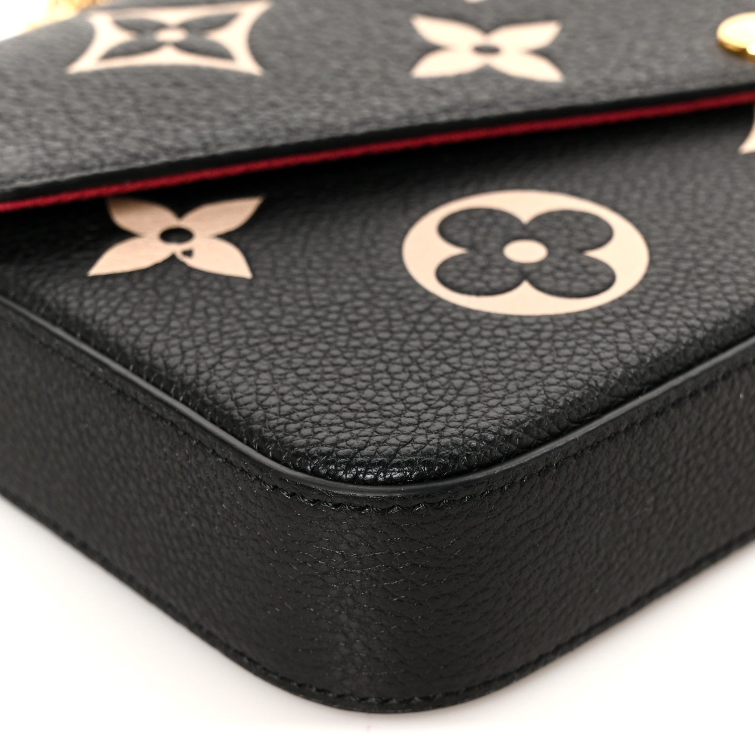 Louis Vuitton Empreinte Monogram Giant Felicie Pochette Black Beige 8 of 9