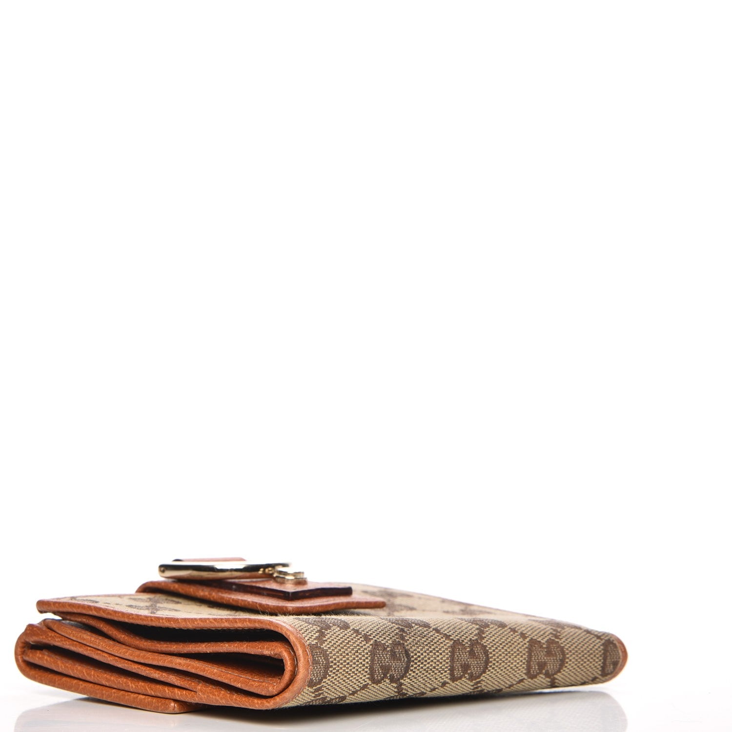 Gucci Monogram Abbey Compact Wallet Tan 4 of 7