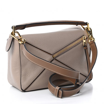 Loewe Grained Calfskin Small Puzzle Bag Sand Mink 3 of 9