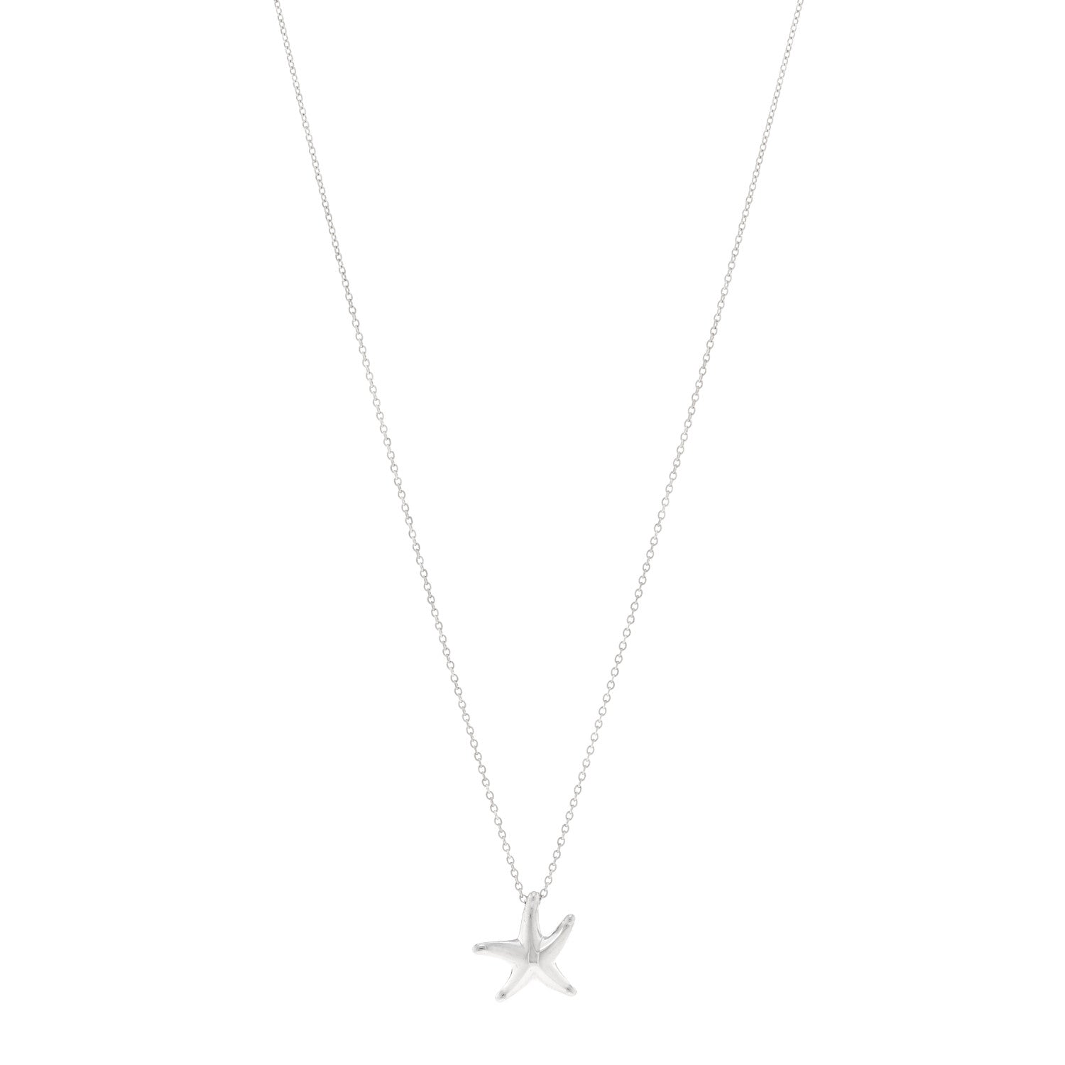 Tiffany Sterling Silver 15mm Elsa Peretti Starfish Pendant Necklace 1 of 4