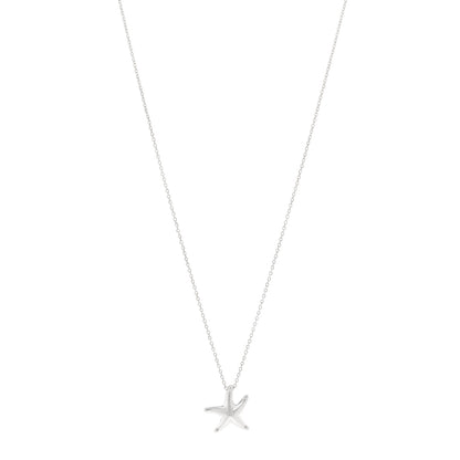 Tiffany Sterling Silver 15mm Elsa Peretti Starfish Pendant Necklace 1 of 4