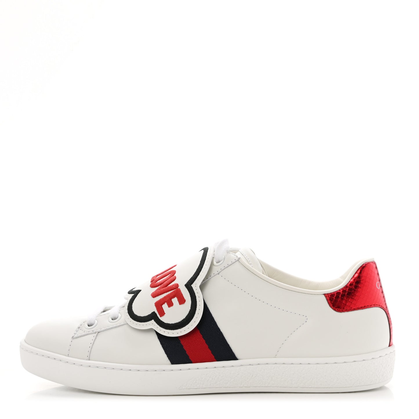 Calfskin Ayers Blind For Love Embroidered Womens Ace Sneakers 37.5 White