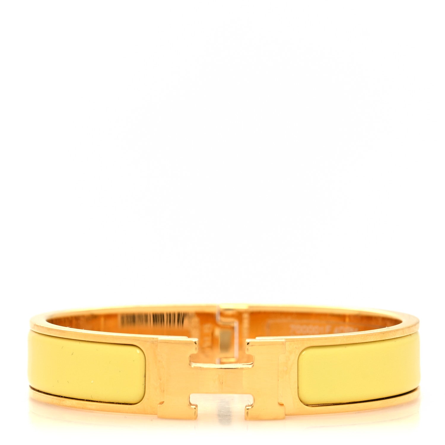Hermes Enamel Narrow Clic Clac H Bracelet PM Jaune Citron 1 of 5