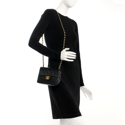 Chanel Lambskin Quilted Mini Square Flap Black 2 of 8