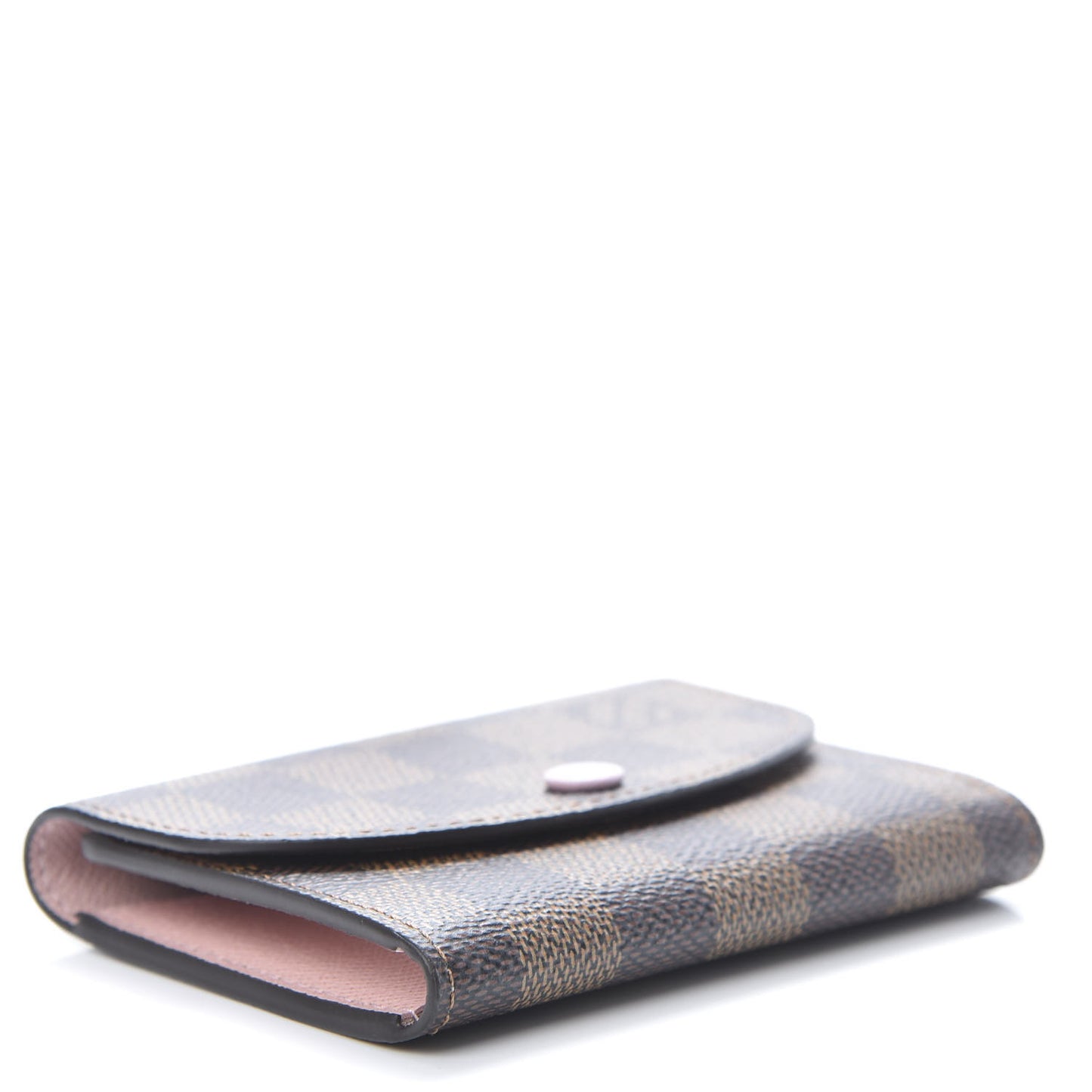 Damier Ebene Rosalie Coin Purse Rose Ballerine