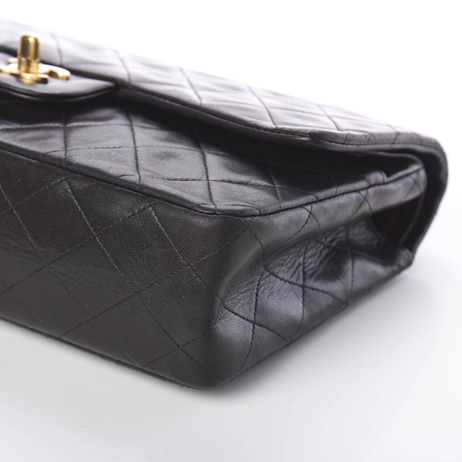 Chanel Lambskin Quilted Medium Double Flap Black 8 of 8